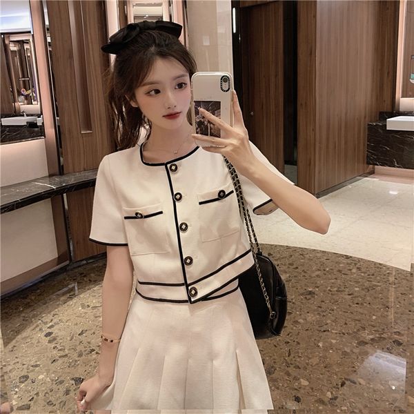 fashion casual suit women's summer new two-piece dress short + pleated short coat skirt pleated skirt, Gray
fashion casual suit women's summer new two-piece dress short + pleated short coat skirt pleated skirt, Gray