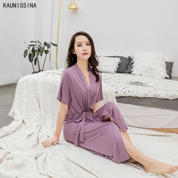 women's sleepwear women robe long sleeve v-neck modal nighties belt bathrobe gown dressing female knee length robes homewear, Black;red
women's sleepwear women robe long sleeve v-neck modal nighties belt bathrobe gown dressing female knee length robes homewear, Black;red