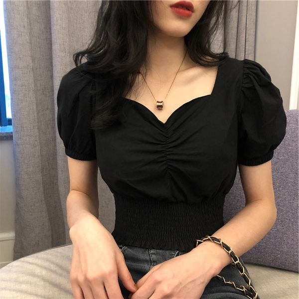 women's t-shirt cotta female slim short v collar women fashion puff sleeve plus size black white tees
women's t-shirt cotta female slim short v collar women fashion puff sleeve plus size black white tees