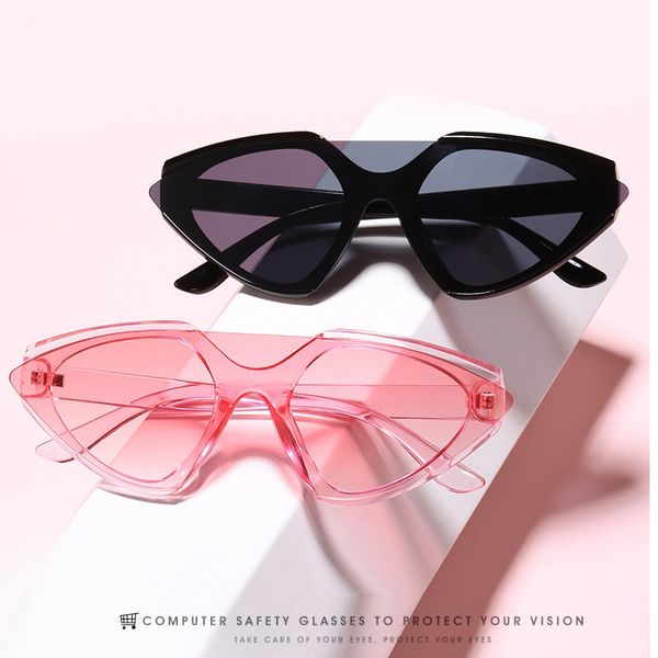 qpeclou 2020 new big plastic cat eye sunglasses women fashion oversized irregular sun glasses men one piece driving shades, White;black 
qpeclou 2020 new big plastic cat eye sunglasses women fashion oversized irregular sun glasses men one piece driving shades, White;black