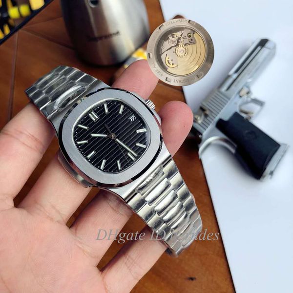 u1 factory stainless steel crime watch men's business leisure 5711 automatic mechanical perspective, Slivery;brown
u1 factory stainless steel crime watch men's business leisure 5711 automatic mechanical perspective, Slivery;brown