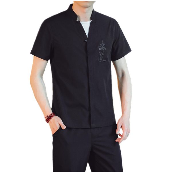 retro style men embroidered shirt short sleeves and ankle-length pants summer fashion mens two-piece large size s-5xl, Gray
retro style men embroidered shirt short sleeves and ankle-length pants summer fashion mens two-piece large size s-5xl, Gray
