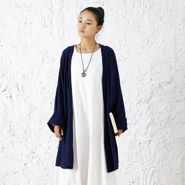 2020 spring original artistic loose long sleeve plus size women shirts cotton linen long blusas kimono blouse prevent bask, White
2020 spring original artistic loose long sleeve plus size women shirts cotton linen long blusas kimono blouse prevent bask, White