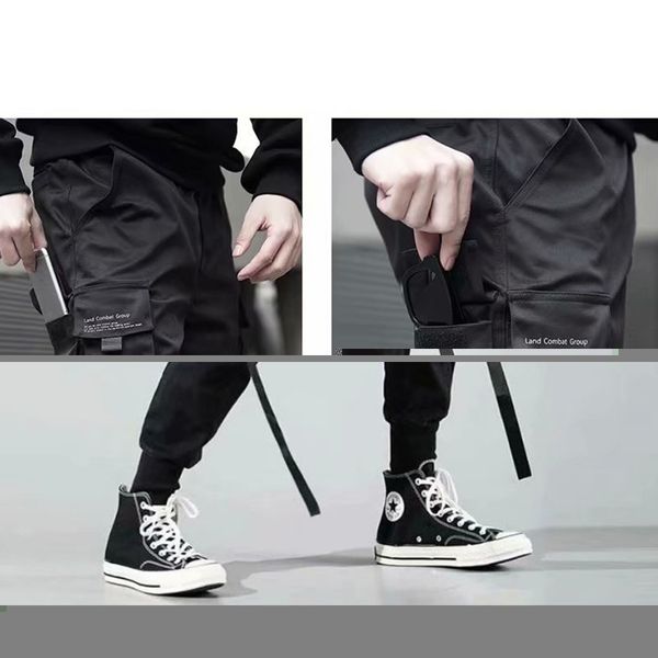 pencil sportswear trousers harem solid joggers pants male multi-pocket new men mens pants hip hop cargo casual uanen, Black
pencil sportswear trousers harem solid joggers pants male multi-pocket new men mens pants hip hop cargo casual uanen, Black
