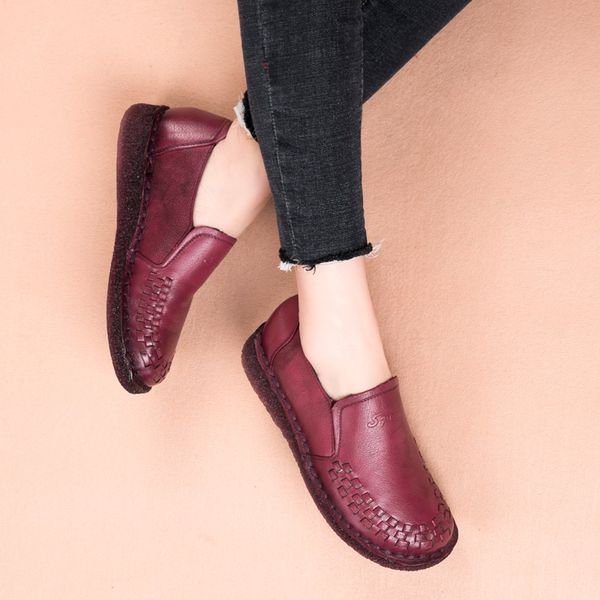 fashion genuine leather flat shoes women loafers flats ballerina shoes woman handmade pregnant flats casual driving c16, Black
fashion genuine leather flat shoes women loafers flats ballerina shoes woman handmade pregnant flats casual driving c16, Black