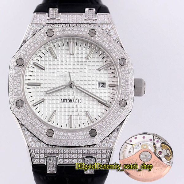 version royal series 15451 white dial cal.a3120 automatic mechanical 15500 mens watch diamond iced out case leather strap sport watches, Slivery;brown
version royal series 15451 white dial cal.a3120 automatic mechanical 15500 mens watch diamond iced out case leather strap sport watches, Slivery;brown