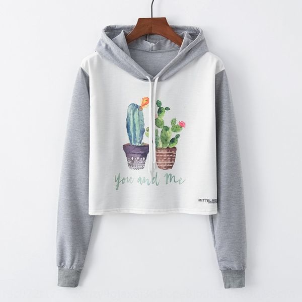 autumn new letter cactus printed women's long sleeve short hooded pullover pullover sweater, Black
autumn new letter cactus printed women's long sleeve short hooded pullover pullover sweater, Black