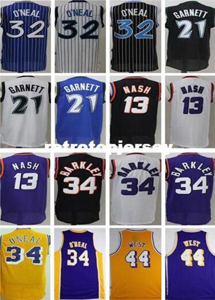 mens 21 kevin garnett shaquille o'neal 13 steve nash 34 charles barkley 44 jerry west basketball jersey xs-6xl vest jerseys ncaa, Gray
mens 21 kevin garnett shaquille o'neal 13 steve nash 34 charles barkley 44 jerry west basketball jersey xs-6xl vest jerseys ncaa, Gray