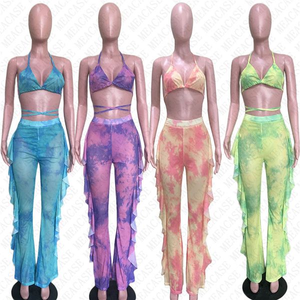 tie dye women designer mesh swimsuit digital print swimwear push up bra halter + pants 2 piece bikini set tracksuit tankinis d7614, White
tie dye women designer mesh swimsuit digital print swimwear push up bra halter + pants 2 piece bikini set tracksuit tankinis d7614, White