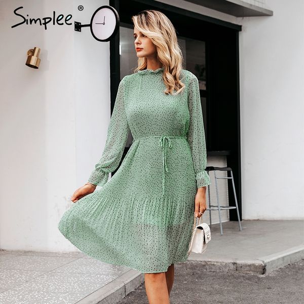 simplee bohemian dot print women dress elegant sash lace up pleated female autumn dress long sleeve ruffled ladies vintage, Black;gray
simplee bohemian dot print women dress elegant sash lace up pleated female autumn dress long sleeve ruffled ladies vintage, Black;gray