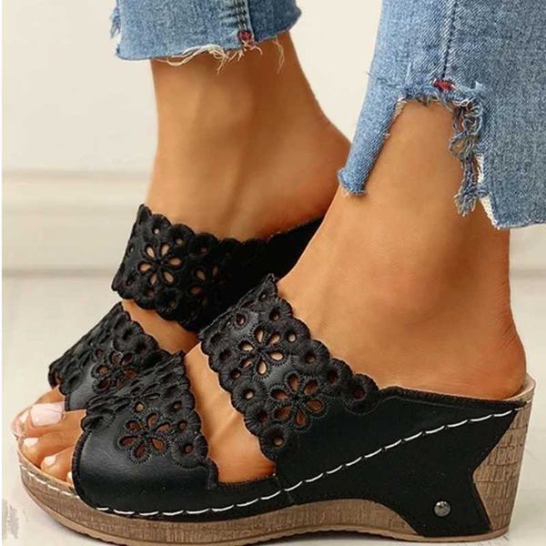 women sandals fashion summer wedge shoes women sandals for high heels ladies increased hollow light slip on 6.5cm, Black
women sandals fashion summer wedge shoes women sandals for high heels ladies increased hollow light slip on 6.5cm, Black