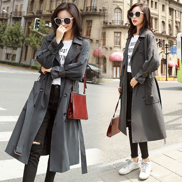 2020 autumn new women trench coat long windbreaker fashion trend double-breasted loose long trench dust coat, Tan;black
2020 autumn new women trench coat long windbreaker fashion trend double-breasted loose long trench dust coat, Tan;black