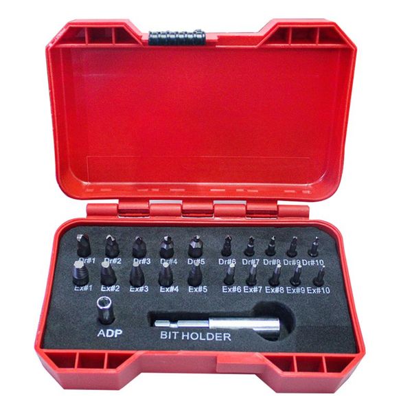 22pcs damaged stripped screw extractor set disassemble broken screws bolt remove
22pcs damaged stripped screw extractor set disassemble broken screws bolt remove