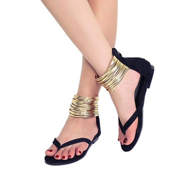 2020 woman summer sandals gladiator metal shoes women's female flip flops fashion ladies beach casual footwear plus size, Black
2020 woman summer sandals gladiator metal shoes women's female flip flops fashion ladies beach casual footwear plus size, Black