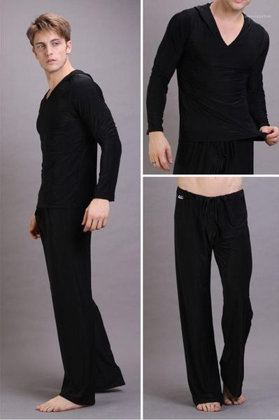 casual loose mens designer sleepwear hooded long sleeve brief loose male pajama sets yoga pant sets solid color home, Black;brown
casual loose mens designer sleepwear hooded long sleeve brief loose male pajama sets yoga pant sets solid color home, Black;brown