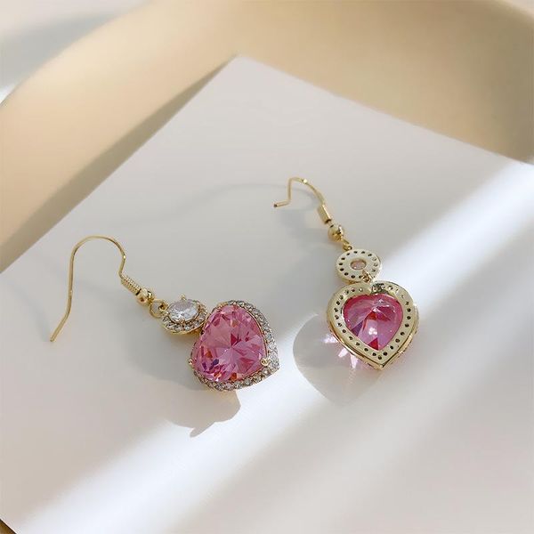 gold plated ear hook sweet pink rhinestone crystal earrings for women girls lovers gift with cute box, Silver
gold plated ear hook sweet pink rhinestone crystal earrings for women girls lovers gift with cute box, Silver