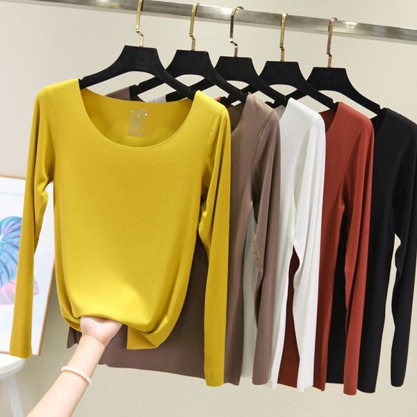 cotton thread seamless slim round neck base korean t- shirt shirtwomen's thin long sleeve t-shirt women's, White
cotton thread seamless slim round neck base korean t- shirt shirtwomen's thin long sleeve t-shirt women's, White