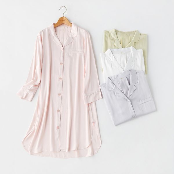 women's sleepwear female nightshirts comfortable and loose long sleeve lapel single-breasted pocket night dress women pijama 2021 fall, Black;red
women's sleepwear female nightshirts comfortable and loose long sleeve lapel single-breasted pocket night dress women pijama 2021 fall, Black;red