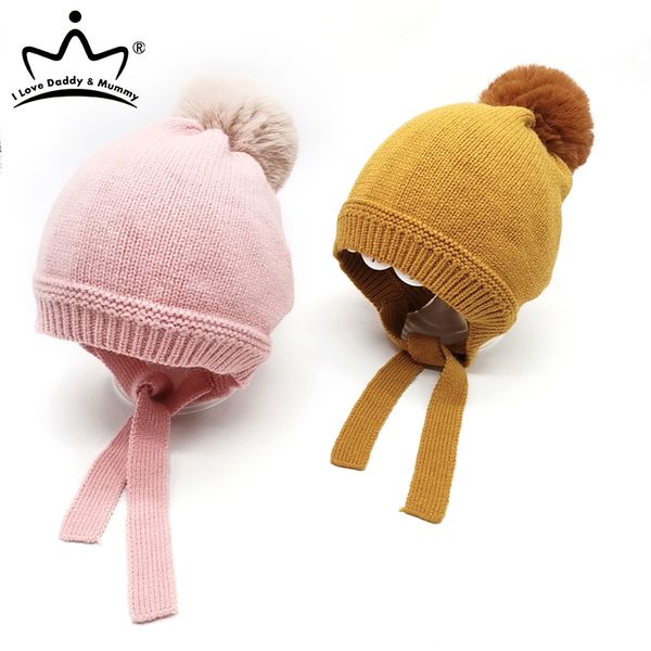 baby winter hat lacing solid color pompom kids boys girls cap soft kintted children beanie caps, Yellow
baby winter hat lacing solid color pompom kids boys girls cap soft kintted children beanie caps, Yellow