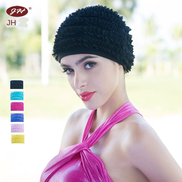solid color women's long hair pleated cloth cap swimming head cover ear protection cloth swimming cap
solid color women's long hair pleated cloth cap swimming head cover ear protection cloth swimming cap