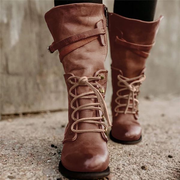 women ladies buckle strap boots square heel lace-up rivets rome middle tube zipper boots knight shoes woman knee-high long boots, Black
women ladies buckle strap boots square heel lace-up rivets rome middle tube zipper boots knight shoes woman knee-high long boots, Black
