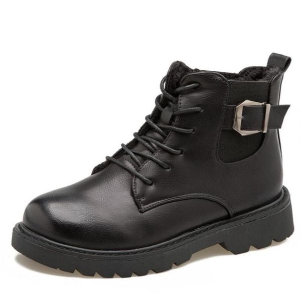 2020 autumn and winter new boots female british style student korean version of all-match boots belt buckle women's shoes, Black
2020 autumn and winter new boots female british style student korean version of all-match boots belt buckle women's shoes, Black