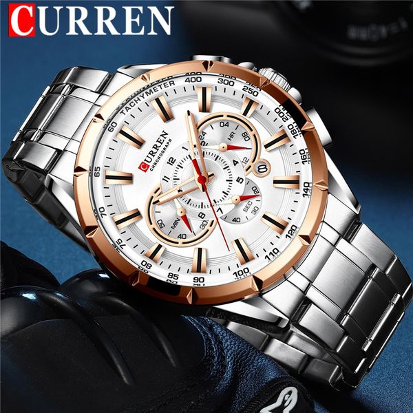curren man wristwatch waterproof chronograph men watch business stainless steel sport male clock 8363, Slivery;brown
curren man wristwatch waterproof chronograph men watch business stainless steel sport male clock 8363, Slivery;brown