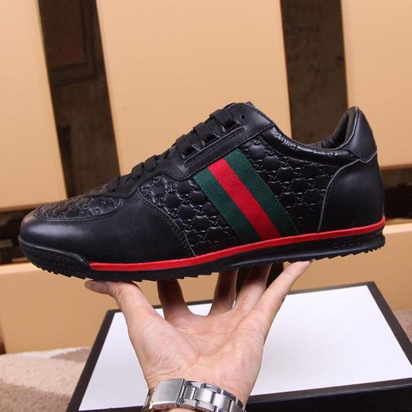 drop ship men 's ace signature sneaker mens shoes breathable outdoor walking shoes lace -up low casual men shoes herren sportschuh, Black
