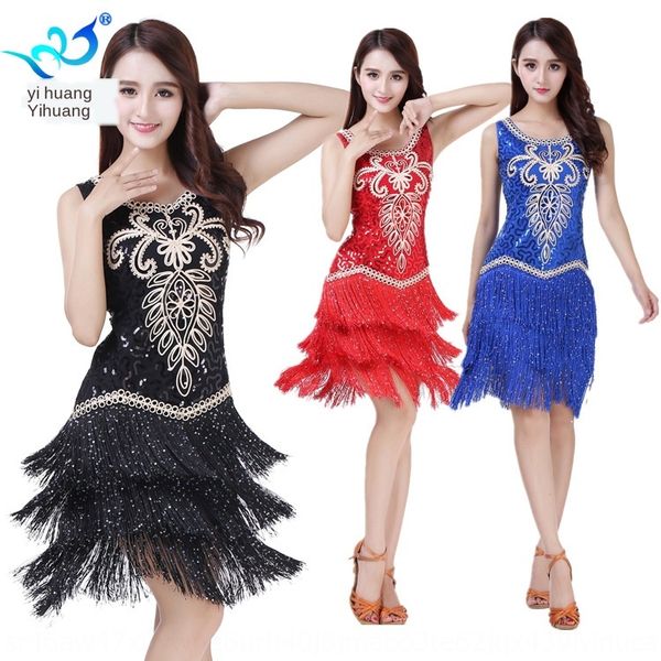 latin dress tassel dress sleeveless sequined skirt square modern dance costume tassel skirt dance competition performance costume, Black;red
latin dress tassel dress sleeveless sequined skirt square modern dance costume tassel skirt dance competition performance costume, Black;red
