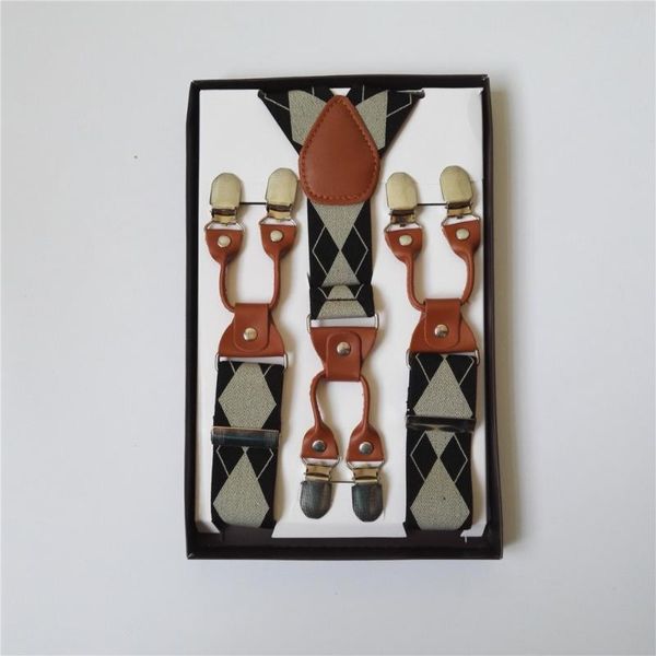 wholesale 20201018 men's gift paper board box braces six climp clips jacquard plaid weave webbing men suspenders, Black;white
wholesale 20201018 men's gift paper board box braces six climp clips jacquard plaid weave webbing men suspenders, Black;white