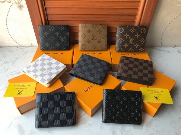 2019 paris plaid style mens wallet famous men wallet special canvas multiple short small wallet with box dust bag, Silver
2019 paris plaid style mens wallet famous men wallet special canvas multiple short small wallet with box dust bag, Silver
