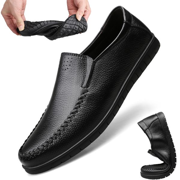 hucdml mens loafers leather new summer breathable mens shoes genuine leather comfortable slip-on driving shoes, Black
hucdml mens loafers leather new summer breathable mens shoes genuine leather comfortable slip-on driving shoes, Black