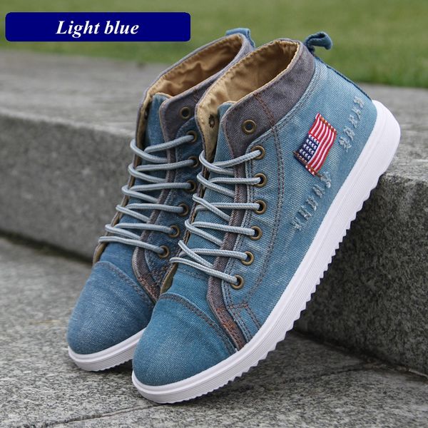 british style men casual shoes denim canvas shoes men sneakers high man ankle boots flat usual school boy footwear, Black
british style men casual shoes denim canvas shoes men sneakers high man ankle boots flat usual school boy footwear, Black