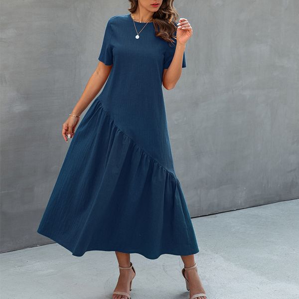 casual dresses 2021 summer short sleeve o neck women dress maxi solid loose holiday beach sundress ladies long vestidos d30, Black;gray
casual dresses 2021 summer short sleeve o neck women dress maxi solid loose holiday beach sundress ladies long vestidos d30, Black;gray