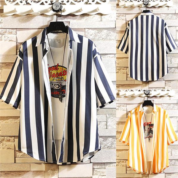 men's casual shirts man summer comfortable smart loose breathable striped short sleeve shirt blouse, White;black
men's casual shirts man summer comfortable smart loose breathable striped short sleeve shirt blouse, White;black
