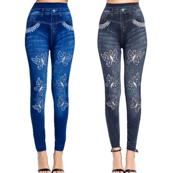 european style autumn women's fashion print jeans denim design leggings pants ladies imitation jeans plus size 3xl leggings, Black
european style autumn women's fashion print jeans denim design leggings pants ladies imitation jeans plus size 3xl leggings, Black