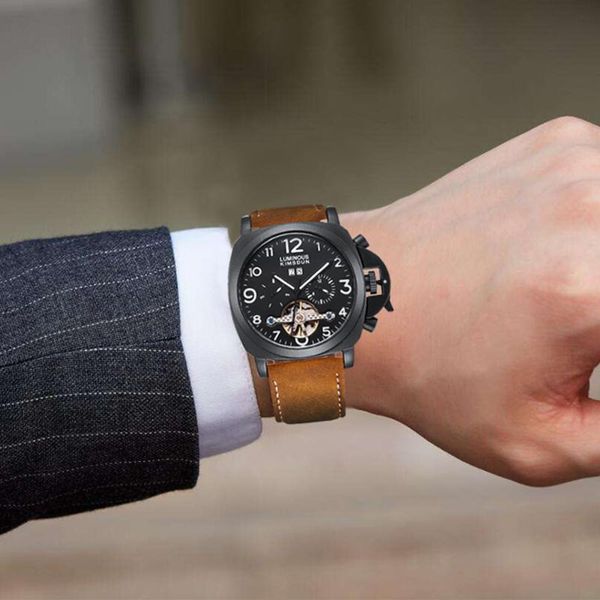 kimsdun tourbillon watch men luxury belt reloj automatico de hombre army mens automatic mechanical watches casual uhr waterproof, Slivery;brown
kimsdun tourbillon watch men luxury belt reloj automatico de hombre army mens automatic mechanical watches casual uhr waterproof, Slivery;brown