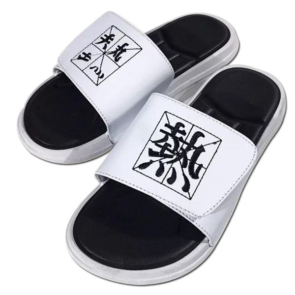 summer couple slippers shoes fashion slides outdoor beach slippers soft comfortable thickened sole, Black