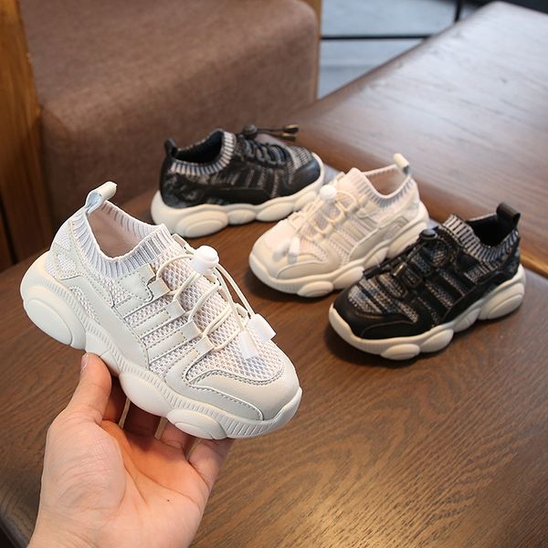 children's bear 2019 season new flying big children korean breathable bear bottom running single sports sports shoes shoes, Black
children's bear 2019 season new flying big children korean breathable bear bottom running single sports sports shoes shoes, Black