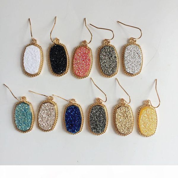 christmas gift fashion gold plated faux druzy oval drop earrings for women resin quartz oval geometric dangle earrings jewelry, Silver
christmas gift fashion gold plated faux druzy oval drop earrings for women resin quartz oval geometric dangle earrings jewelry, Silver