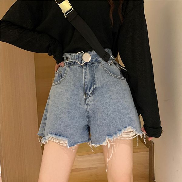 women's shorts jean female 2021 summer high waist was thin korean version of loose wide legs a-shaped casual comfortable, White;black
women's shorts jean female 2021 summer high waist was thin korean version of loose wide legs a-shaped casual comfortable, White;black