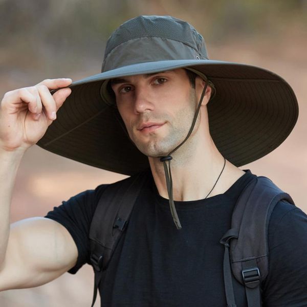 four colors uv protection summer wide brim casual sun hat fishing adjustable with chin strap, Black;white
four colors uv protection summer wide brim casual sun hat fishing adjustable with chin strap, Black;white
