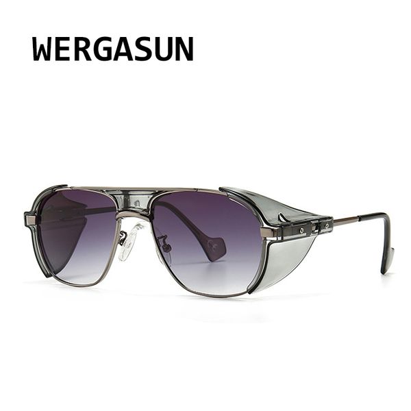 wergasun steampunk sunglasses men classic brand designer vintage punk rivet wrap sun glasses retro eyewear for male uv400, White;black
wergasun steampunk sunglasses men classic brand designer vintage punk rivet wrap sun glasses retro eyewear for male uv400, White;black