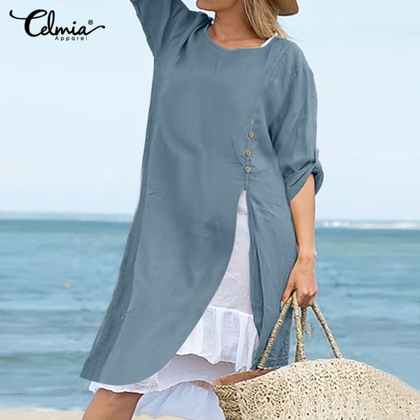 2020 celmia women retro linen dress autumn long shirts female o-neck long sleeve split asymmetrical knee-length vestidos s-5xl, Black;gray
2020 celmia women retro linen dress autumn long shirts female o-neck long sleeve split asymmetrical knee-length vestidos s-5xl, Black;gray