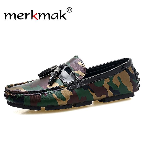 merkmak spring men's loafers fashion camouflage leather shoes man flat lazy peas casual shoes men driving comfortable footwear, Black
merkmak spring men's loafers fashion camouflage leather shoes man flat lazy peas casual shoes men driving comfortable footwear, Black