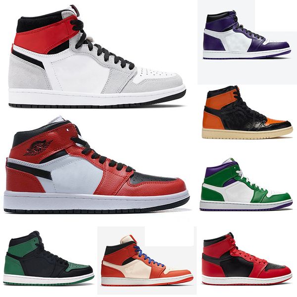 new jumpman 1 1s chicago black toe light smoke grey mens basketball shoes mid high og men women incredible hulk sport sneakers 36-46, White;red
new jumpman 1 1s chicago black toe light smoke grey mens basketball shoes mid high og men women incredible hulk sport sneakers 36-46, White;red