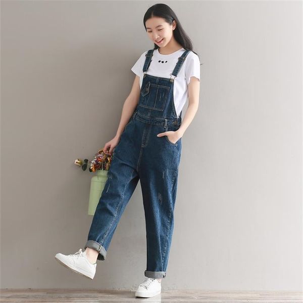 rfss6 fat sister casual pants 2019 large size women's clothing summer and autumn korean style literary washed denim straps wide leg cas, Blue
rfss6 fat sister casual pants 2019 large size women's clothing summer and autumn korean style literary washed denim straps wide leg cas, Blue