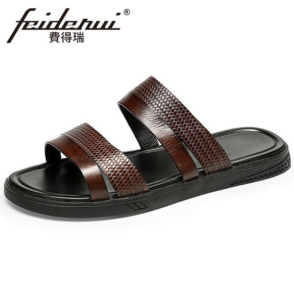 genuine leather man flat sandals comfortable male beach slippers daily outdoor men's summer breathable shoes fhs224, Black
genuine leather man flat sandals comfortable male beach slippers daily outdoor men's summer breathable shoes fhs224, Black