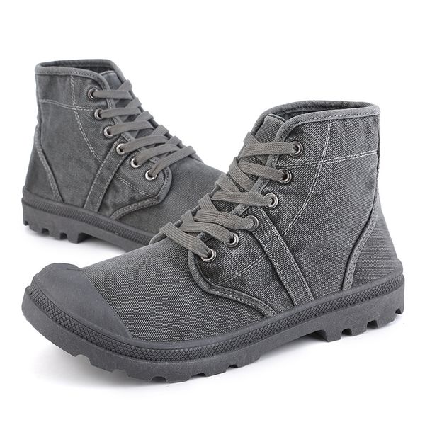 men boots 2020 outdoor fashion high men's canvas shoes ankle boots outdoor hiking thick-soled tooling sports shoes, Black
men boots 2020 outdoor fashion high men's canvas shoes ankle boots outdoor hiking thick-soled tooling sports shoes, Black
