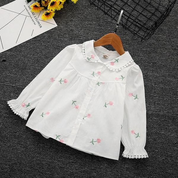 b9h43 2020 embroidered autumn new small and medium-sized children hipster small flower embroidery shirt all-match long-sleeved shirt top, White;black
b9h43 2020 embroidered autumn new small and medium-sized children hipster small flower embroidery shirt all-match long-sleeved shirt top, White;black
